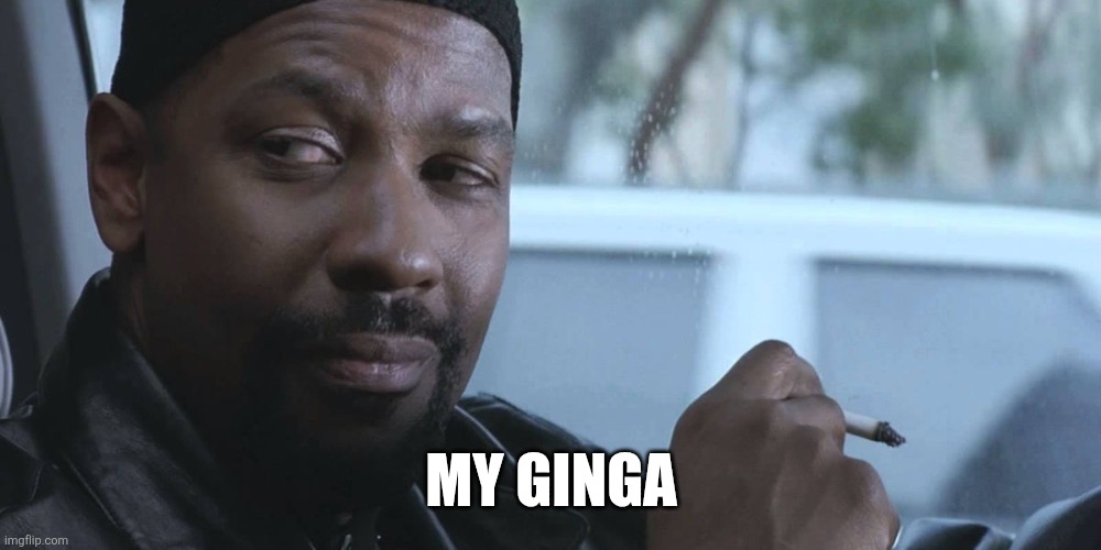 Gingers Are Black Now? | MY GINGA | image tagged in denzel training day,gingers,black,redheads,funny memes,denzel washington | made w/ Imgflip meme maker