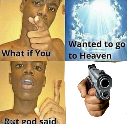 What if you wanted to go to Heaven | image tagged in what if you wanted to go to heaven | made w/ Imgflip meme maker