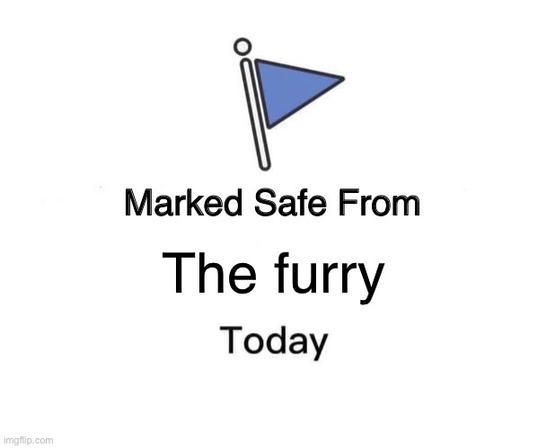 make me safe from furry | The furry | image tagged in memes,marked safe from,anti-furry | made w/ Imgflip meme maker