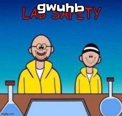 idk tbh | gwuhb | image tagged in lab safety with walter white and jesse pinkman | made w/ Imgflip meme maker