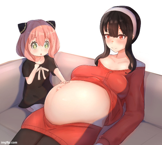 Anya looking forward to her new sibling (mayternity 04) (by asabo5) | image tagged in cute,art,mayternity,spy x family | made w/ Imgflip meme maker
