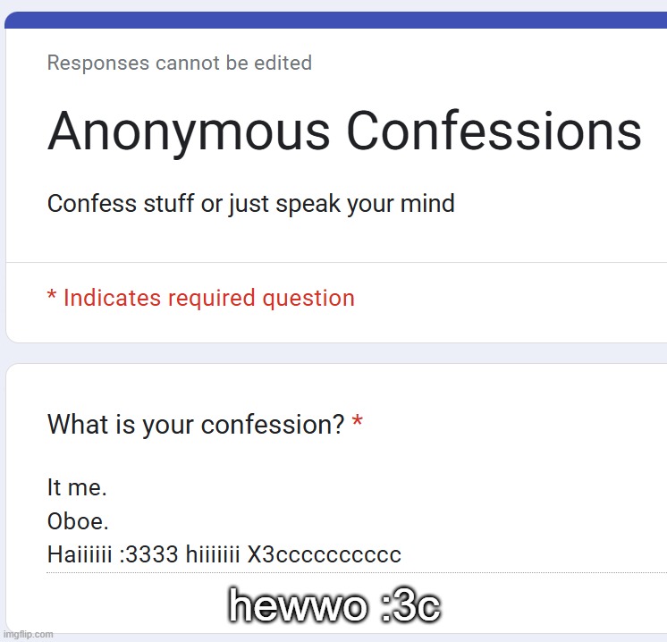 hewwo :3c | made w/ Imgflip meme maker