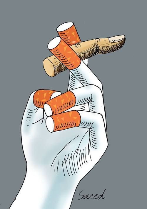 Cigarettes Smoking A Finger | image tagged in hilarious,surrealism,cigarettes,finger,smoking,art | made w/ Imgflip meme maker