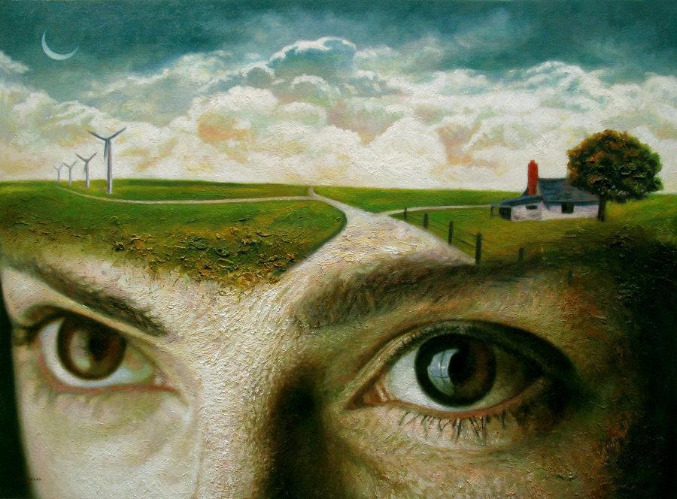 Surreal Landscape | image tagged in surrealism,landscape,weird stuff,cool stuff,art,funny picture | made w/ Imgflip meme maker