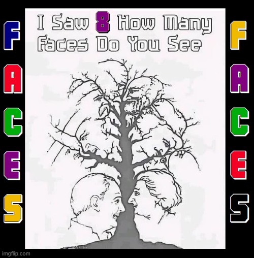 The Tree of Pareidolia | image tagged in vince vance,optical illusion,faces,tree,memes,fata morgana | made w/ Imgflip meme maker