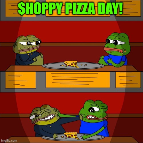 hoppy pizza day | $HOPPY PIZZA DAY! | image tagged in hoppy,pizza | made w/ Imgflip meme maker