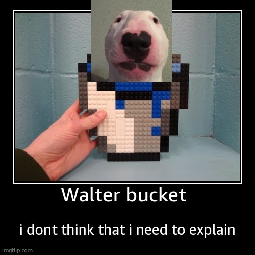 no need to explain | Walter bucket | i dont think that i need to explain | image tagged in funny,demotivationals | made w/ Imgflip demotivational maker