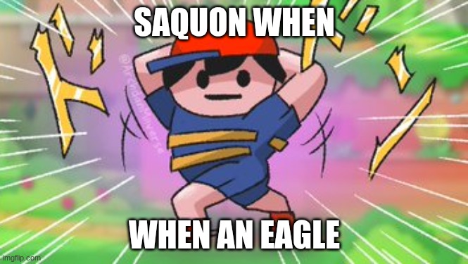 Blursed Jojo Ness | SAQUON WHEN; WHEN AN EAGLE | image tagged in blursed jojo ness | made w/ Imgflip meme maker