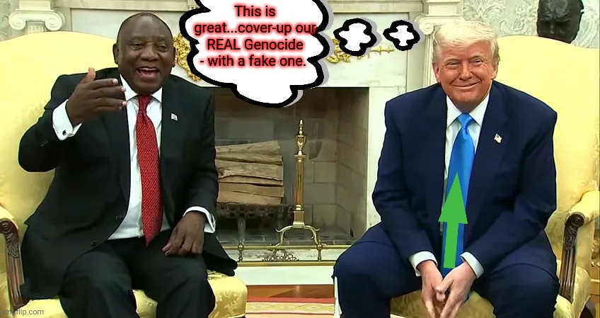 This is great...cover-up our REAL Genocide - with a fake one. | made w/ Imgflip meme maker