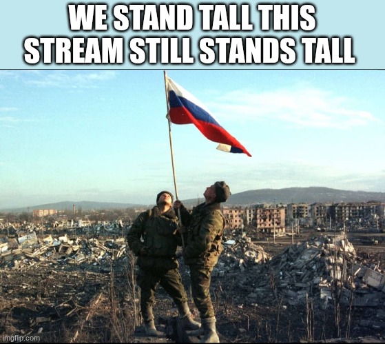 WE STAND TALL THIS STREAM STILL STANDS TALL | made w/ Imgflip meme maker