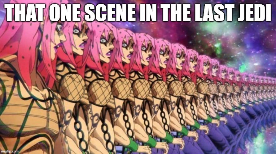 Mirror scene | THAT ONE SCENE IN THE LAST JEDI | image tagged in diavolo loop,starwars | made w/ Imgflip meme maker