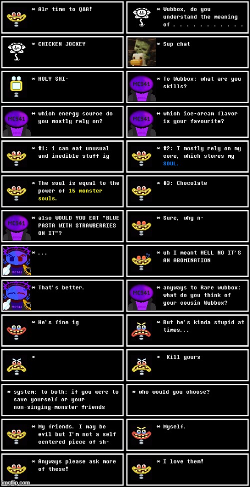 Q&A #1 (Undertale #95) | made w/ Imgflip meme maker