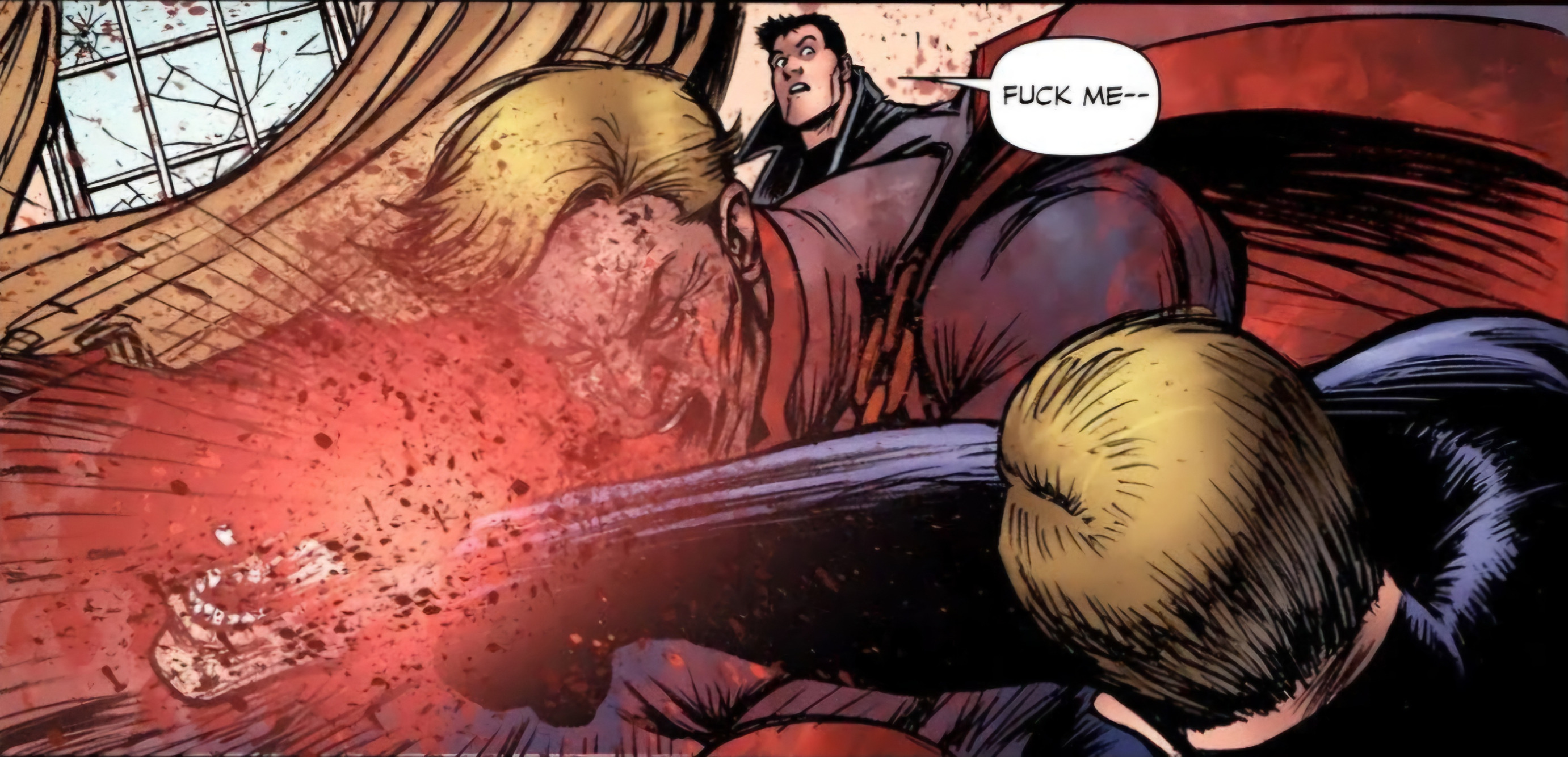 Black Noir Punches Homelander Blank Meme Template
