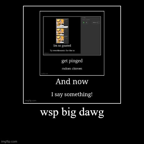 wsp big dawg | | image tagged in funny,demotivationals | made w/ Imgflip demotivational maker