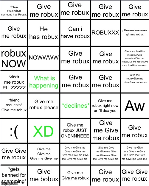 Cross graph 5 x 8 | Roblox chats when someone has Robux:; Give me robux; Give me robux; Give me robux; Give me robux; Give me robux; Can i have robux; ROBUXXX; pllleeeeeaasseeee gimme robux; He has robux; robux NOW; NOWWWW; Give me robux; Give me robux; Give me robuxGive me robuxGive me robuxGive me robuxGive me robuxGive me robuxGive me robux; Give me robuxGive me robuxGive me robux; Give me robux; Give me robux; What is happening; Give me robux PLLZZZZZ; Give me robux please; *friend requests* Give me robux; *declines*; Aw; Give me robux right now or i'll dox you; Give me Give me robux; :(; Give me robux JUST ONENNNEEE; XD; Give me robux; Give me Give me Give me Give me Give me Give me Give me Give me Give me; Give me Give me Give me Give me Give me Give me Give me Give me; Give me Give me Give me Give me Give me Give me Give me Give me; Give Give me robux; Give me Give me Give me Give me; *gets banned for spamming*; Give me bobux; Give Give me robux; Give me Give me robux; Give me robux | image tagged in cross graph 5 x 8 | made w/ Imgflip meme maker