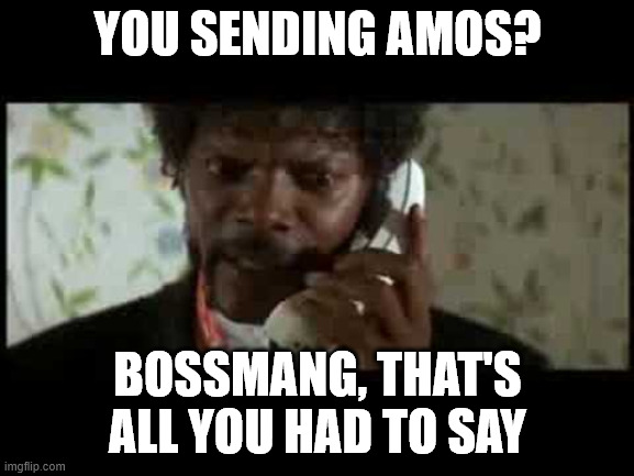 You sending the Wolf? (Pulp Fiction) | YOU SENDING AMOS? BOSSMANG, THAT'S ALL YOU HAD TO SAY | image tagged in you sending the wolf pulp fiction | made w/ Imgflip meme maker