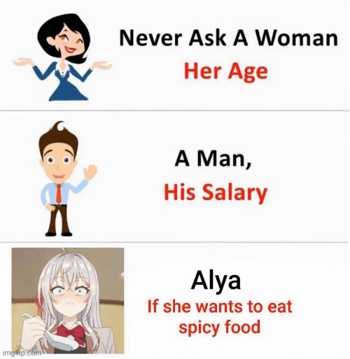 image tagged in alya sometimes hides her feelings in russian,alya | made w/ Imgflip meme maker