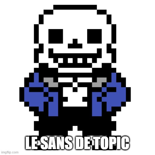 Transparent Sans | LE SANS DE TOPIC | image tagged in transparent sans | made w/ Imgflip meme maker