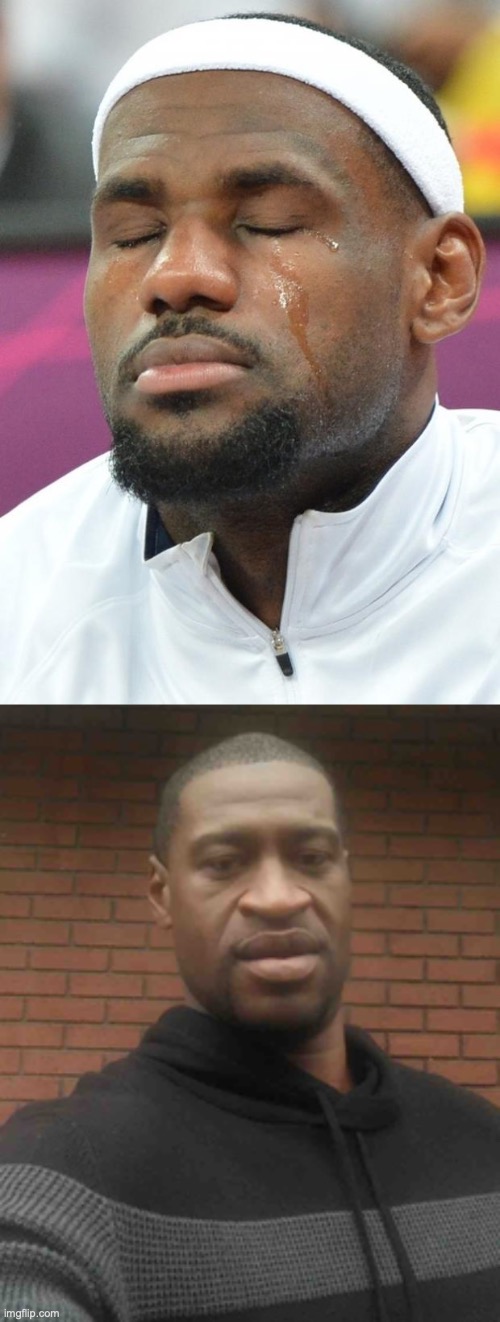 image tagged in lebron james crying,george floyd | made w/ Imgflip meme maker