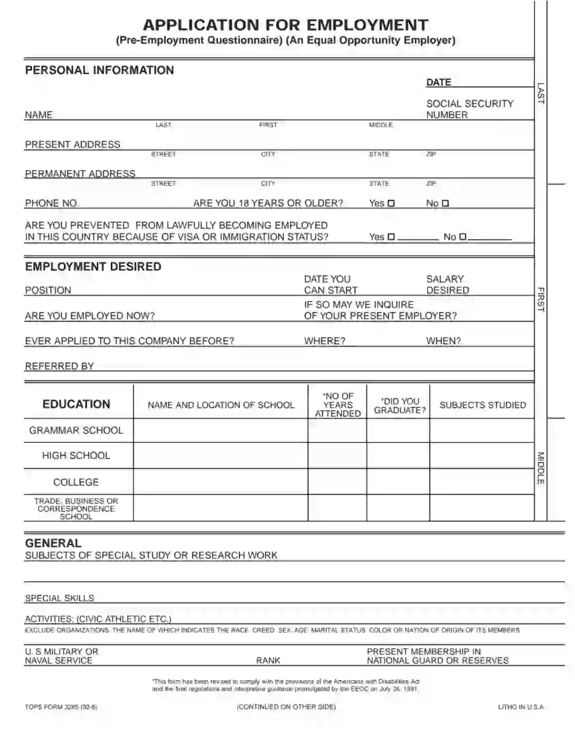 Job Application Blank Meme Template