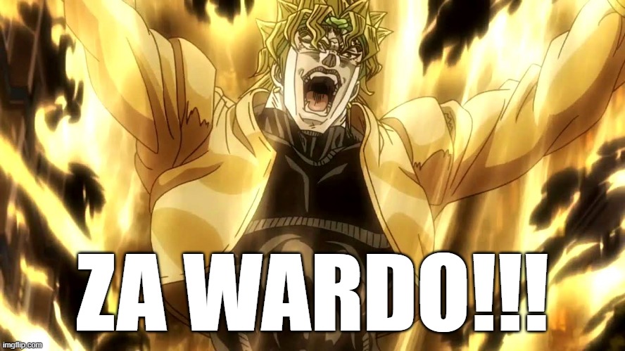 ZA WARDO!!! | image tagged in za warudo | made w/ Imgflip meme maker