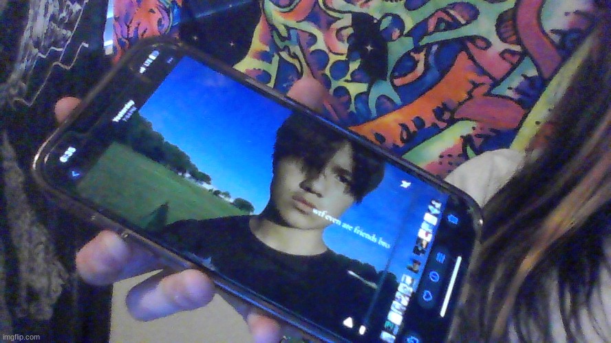 OKAY THE PIC IS EMO AND IT LOOKS CHOPPED BUT I SWEAR IRL HE LOOKS BETTER | made w/ Imgflip meme maker