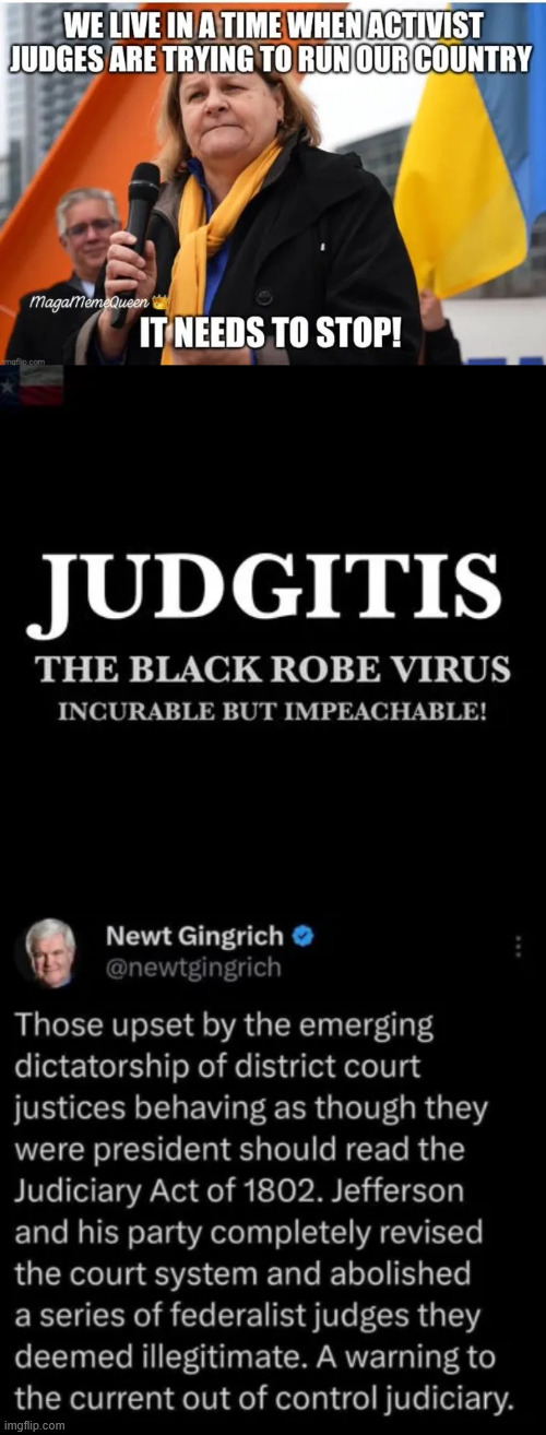 Judgitis | image tagged in judicial insurrection | made w/ Imgflip meme maker