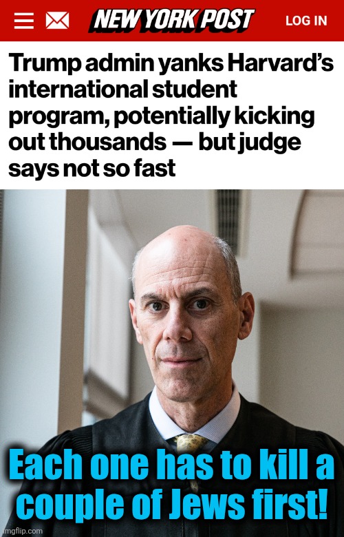 The antisemitism program at Harvard | Each one has to kill a
couple of Jews first! | image tagged in memes,antisemitism,jews,harvard,democrats,murder | made w/ Imgflip meme maker