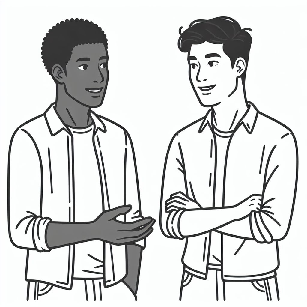 A man talking to his friend Blank Meme Template