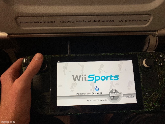 We playin Wii Sports on a plane | made w/ Imgflip meme maker