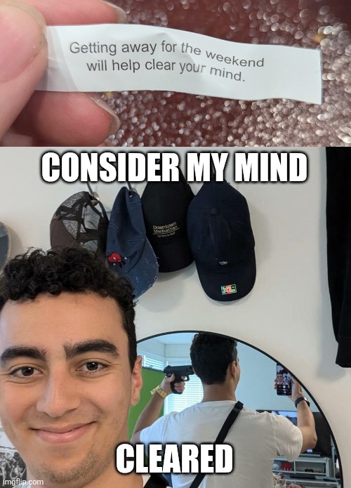 CONSIDER MY MIND; CLEARED | image tagged in memes | made w/ Imgflip meme maker