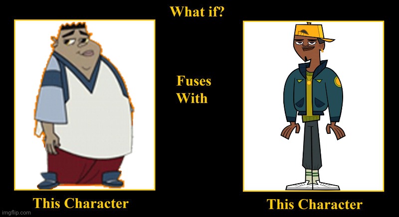 Budge Bentley Fuses With Damien Henderson | image tagged in what if fuses,damien,total drama,budge bentley,growing up creepie,total drama island | made w/ Imgflip meme maker
