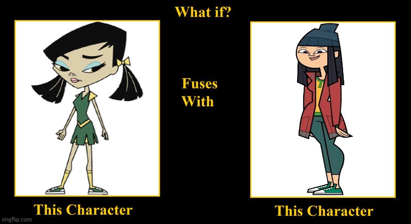Carla Cabrera Fuses With MK Luong (2) | image tagged in what if fuses,mk,mary kate,total drama,carla cabrera,growing up creepie | made w/ Imgflip meme maker
