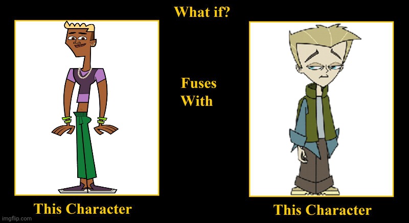 Bowie Jones Fuses With Harry Helby | image tagged in what if fuses,harry helby,growing up creepie,bowie,total drama,blonde | made w/ Imgflip meme maker
