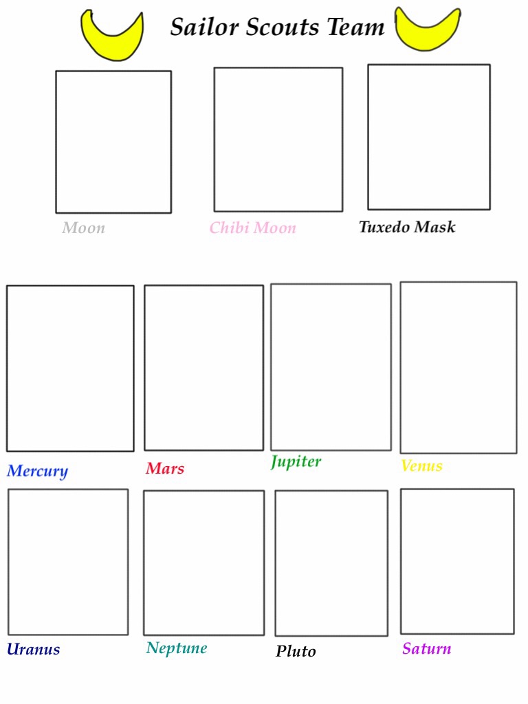 Sailor Scouts Team meme Blank Meme Template