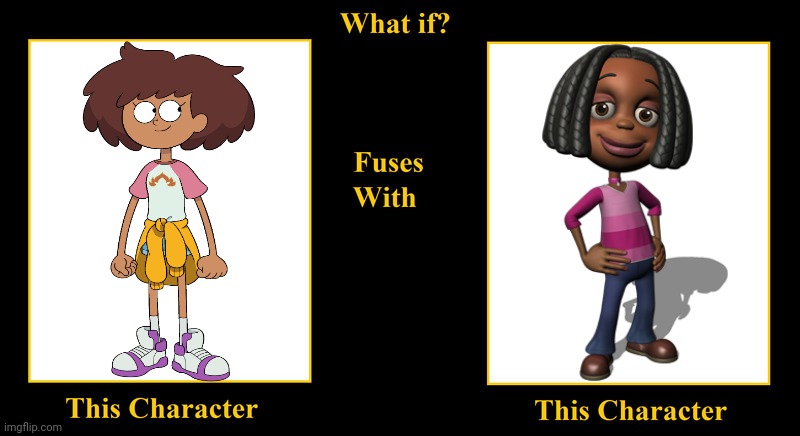 Anne Boonchuy Fuses With Libby Folfax (Afro Asian Mix) | image tagged in what if fuses,libby folfax,jimmy neutron,anne boonchuy,amphibia,blasian | made w/ Imgflip meme maker