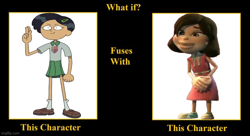 Marcy Wu Fuses With Betty Quinlan | image tagged in what if fuses,amphibia,marcy wu,betty quinlan,jimmy neutron,asian | made w/ Imgflip meme maker
