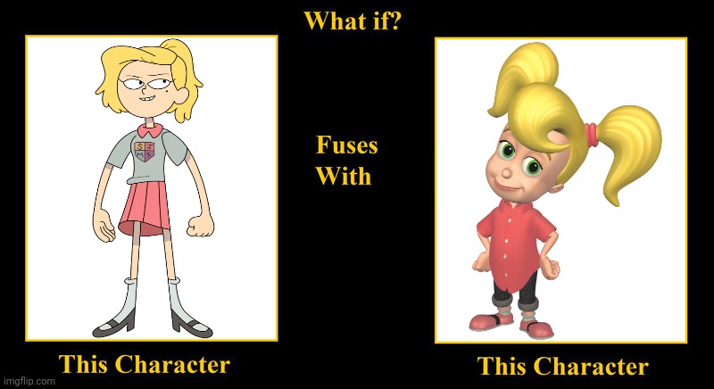 Sasha Waybright Fuses With Cindy Vortex | image tagged in what if fuses,sasha waybrighy,cindy vortex,blonde hair,amphibia,jimmy neutron | made w/ Imgflip meme maker