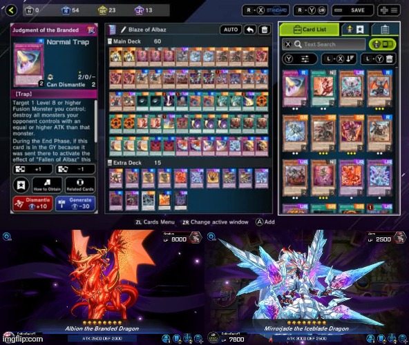 Modified an Albaz structure deck I got in MD | image tagged in yugioh,master duel,gaming,video games,nintendo switch,screenshots | made w/ Imgflip meme maker