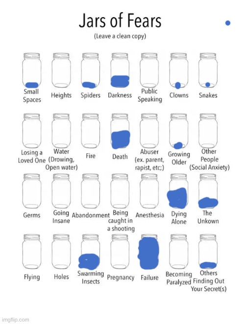:) | image tagged in jar of fears clear version | made w/ Imgflip meme maker