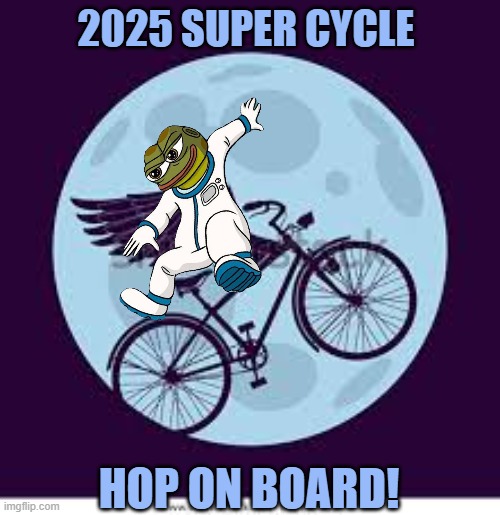 2025 super cycle | 2025 SUPER CYCLE; HOP ON BOARD! | image tagged in hoppy,eth,super cycle,crypto,100xgem | made w/ Imgflip meme maker