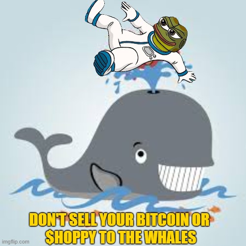 don't sell your bitcoin to the whales | DON'T SELL YOUR BITCOIN OR 
$HOPPY TO THE WHALES | image tagged in whales,bitcoin,btc,100x,hoppy | made w/ Imgflip meme maker