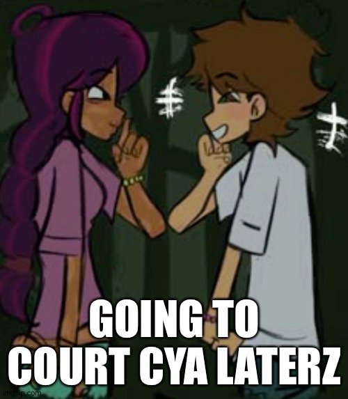 total drama | GOING TO COURT CYA LATERZ | image tagged in total drama | made w/ Imgflip meme maker