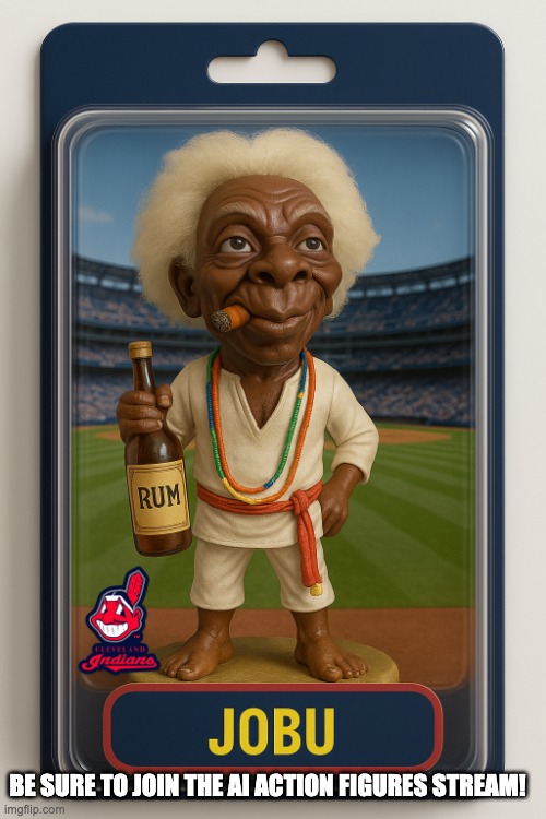 JOBU NEEDS A REFILL | BE SURE TO JOIN THE AI ACTION FIGURES STREAM! | image tagged in aiaction stream,fun with ai | made w/ Imgflip meme maker