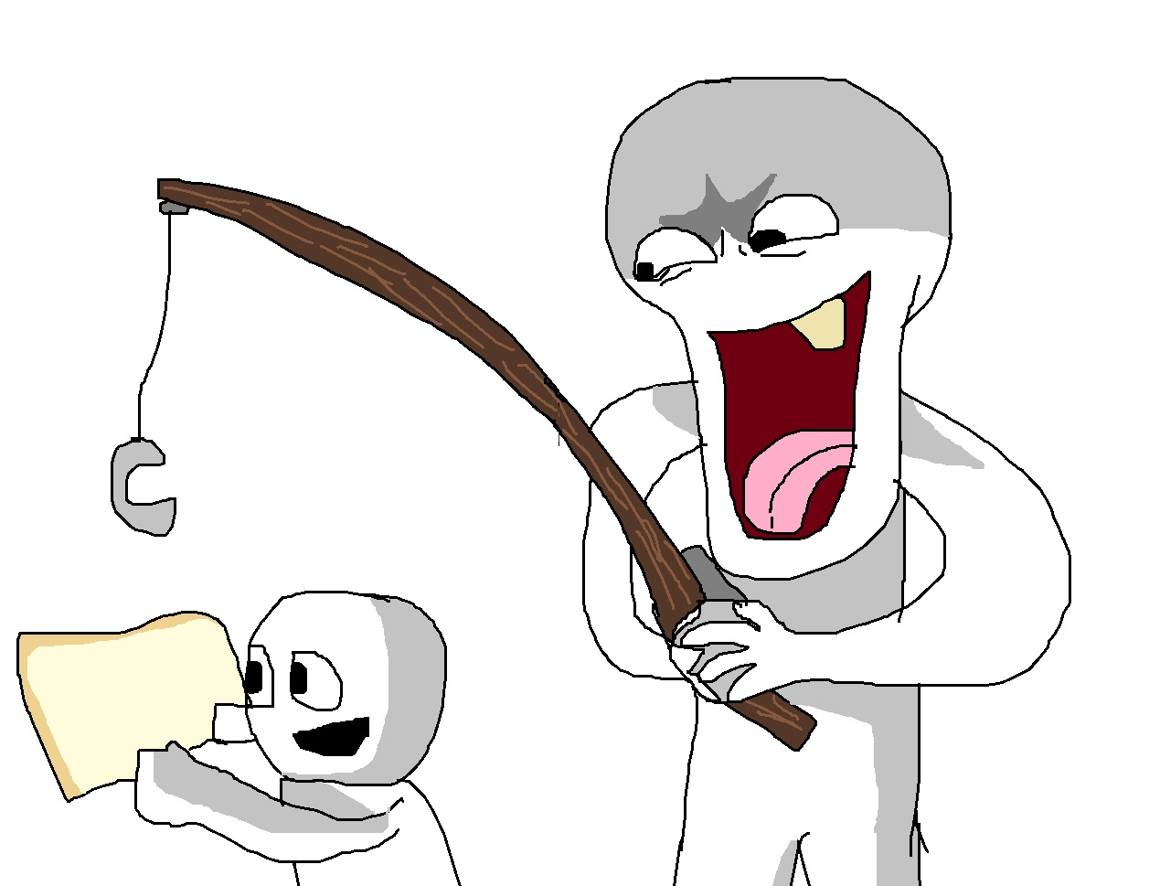 High Quality Spying person fishing for property. Blank Meme Template