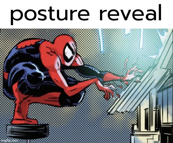 spider-man so real for this | posture reveal | image tagged in spiderman posture | made w/ Imgflip meme maker