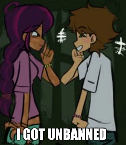 total drama | I GOT UNBANNED | image tagged in total drama | made w/ Imgflip meme maker