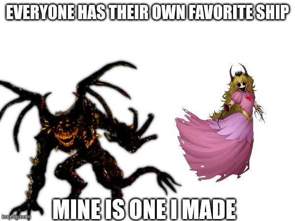 Inkfell X Forest King (no longer accurate) | EVERYONE HAS THEIR OWN FAVORITE SHIP; MINE IS ONE I MADE | image tagged in ship,bendy and the ink machine | made w/ Imgflip meme maker