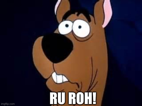 RU ROH! | image tagged in scooby doo surprised | made w/ Imgflip meme maker