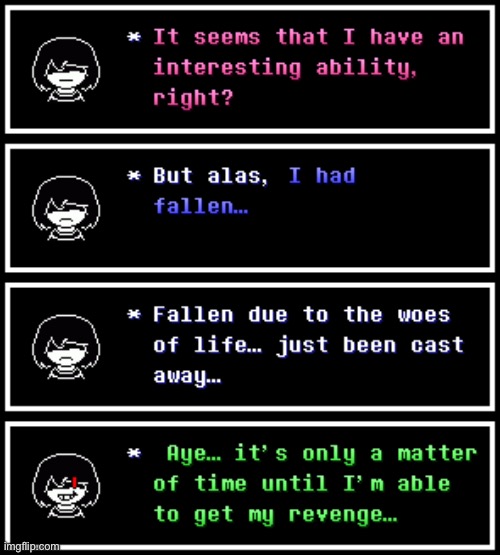 LOOKIE LOOKIE, I HAVE MADE MY OWN TEXTBOXES! | image tagged in the story begins,pov of drunk spinel | made w/ Imgflip meme maker
